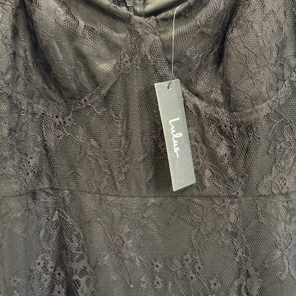 Lulu's NWT High Low Dress Tiered Black Dress Size Medium - Picture 8 of 13